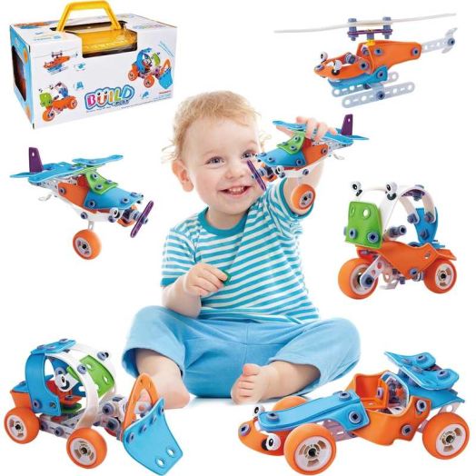 Jaawind STEM Building Toys Blocks Set for Boys 8 11, 132PC DIY Construction Toys, Engineering Learning Toys, Educational Creative Game Gift for Kids Toddler Girls Age 4 5 6 7 8 +