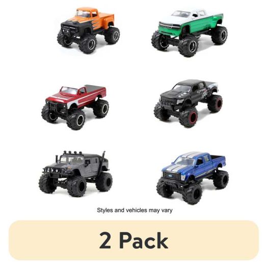 (2 pack) Jada Toys Just Trucks 1:64 Die-Cast Truck Assortment Play Vehicles(1 Car; Styles May Vary, Items May Not be Pictured