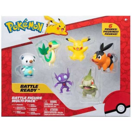 Jazwares Pokemon Battle Unisex Ages 4+ Action Figure, 6 Pack