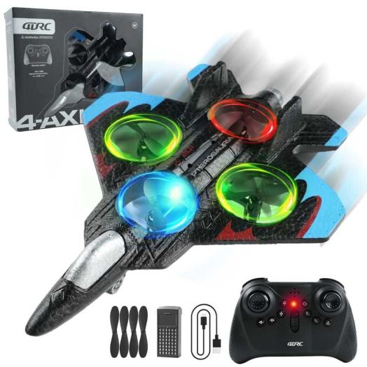 JBeeCtrl RC Planes for Kids 2.4GHZ Remote Control Airplanes for Adults 360° Flip Fighter Jet Toy RC Airplane for Beginners Boy Toys 5-7 8 9 10 11 Year Old Boy Gifts