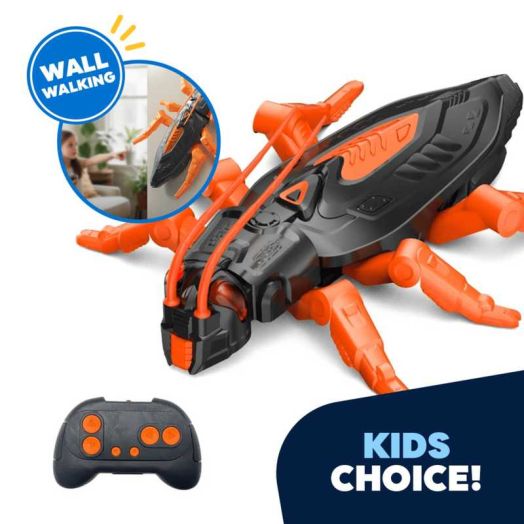 JEEXI Wall Climbing Cockroach RC Robot - Rechargeable Remote Control Toy with LED Eyes, Defies Gravity on Walls & Glass, Fun for Kids & Adults (JEEXI Climbers)