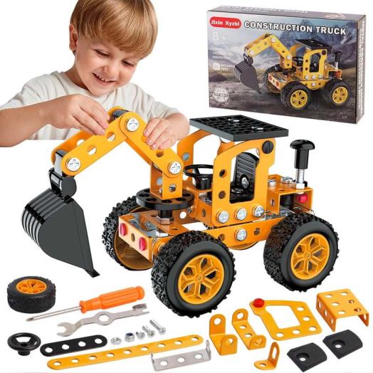 Erector Sets STEM Model Building Toys Excavator Model Kit Gifts for Kids Age 6-16 Yellow