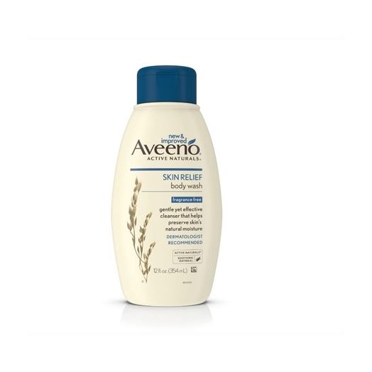 Aveeno Skin Relief Fragrance-Free Body Wash, 12 oz. Squeeze Bottle