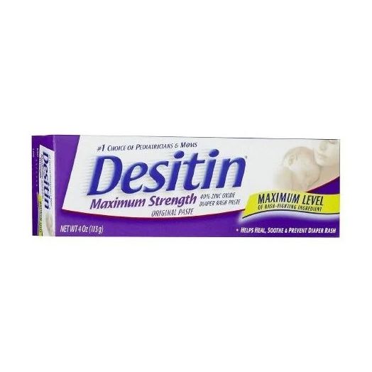 Johnson & Johnson Desitin Maximum Strength Diaper Rash Paste, 4 oz Tube