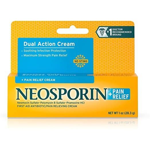 Johnson & Johnson Neosporin Plus Pain Relief Maximum Strength Antibiotic Ointment, 1 oz Tube
