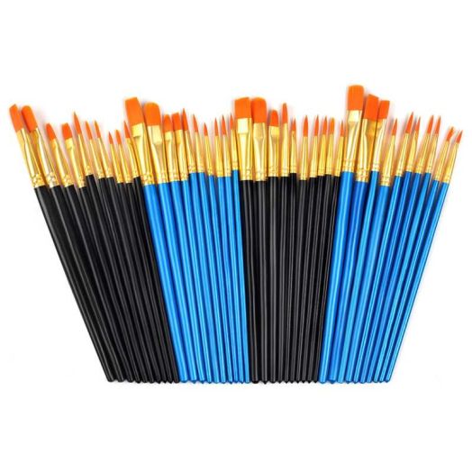 40 Pcs Paint Brushes, Paint Brush Set, Paint Brushes for Acrylic Painting, Watercolor Brushes, Acrylic Paint Brushes for Acrylic Oil Watercolor, Miniature Detailing, and Rock Painting