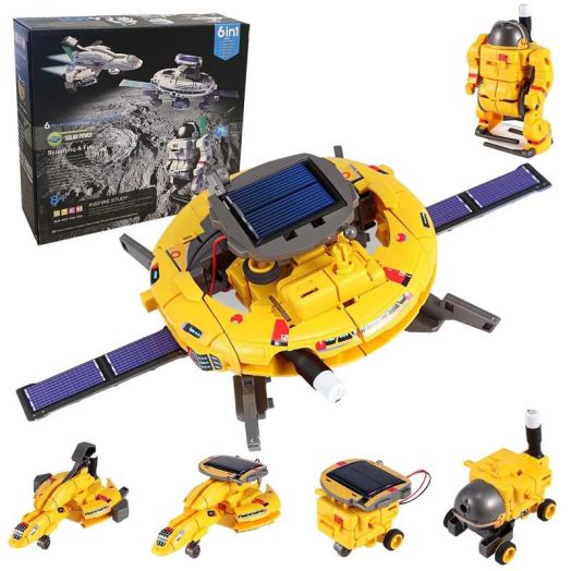 JUGAAD LIFE 6-in-1 Building Science STEM Kits, STEM Projects for Kids Ages 8-12 12-16, Solar Robot Kit Space Toys Birthday Gifts for 8 9 10 11 12 Years Old Boys Girls