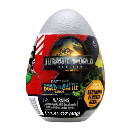 Jurassic World Rebirth Captivz Slime Egg Dinosaur Collectible Flocked Exclusive Ages 3+