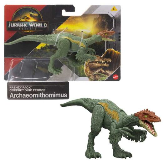 Jurassic World Rebirth Frenzy Pack Archaeornithomimus Dinosaur Figure, Toy, Digital Play
