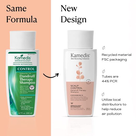 Kamedis Anti-Dandruff Therapy Shampoo to Soothe and Purify Dry, Itchy, Scaly, Flaky, Irritated and Sensitive Scalp. Paraben-Free, TAR-Free, Steroid-Free, SLS-Free, Made in USA, 6.7 oz