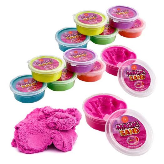 Kicko Colorful Molding Sand - 12 Pack - Assorted Colors 2.75 Ounce