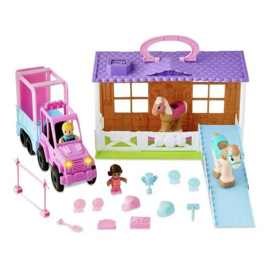 Kid Connection Pony Ranch Play Set with Lights and Sounds, 36 Pieces, Toddler Toys | Kid Connection