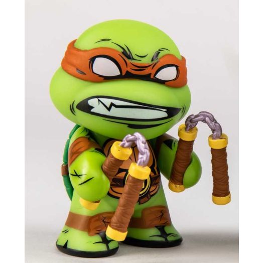 Kidrobot Teenage Mutant Ninja Turtles: Michelangelo Turtle, with Stylish Window Box (3"), Including Signature Weapon