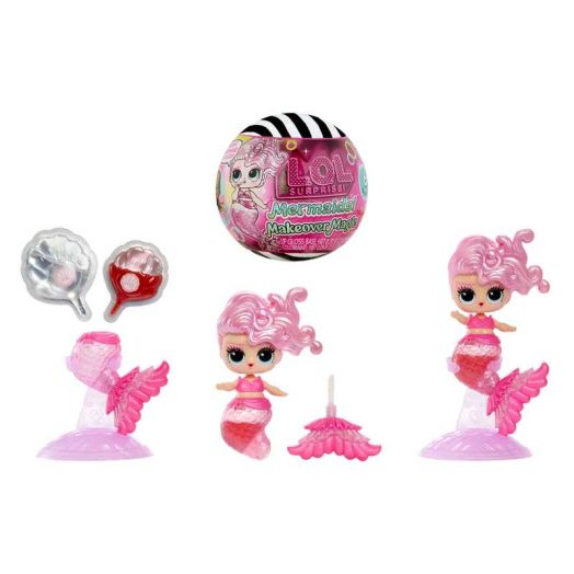 L.O.L. Surprise Mermaids Makeover Magic Tots with DIY Wearable Lip Gloss Makeup for You and Your Doll, Fun Water Play, Gift for Kids Ages 4+