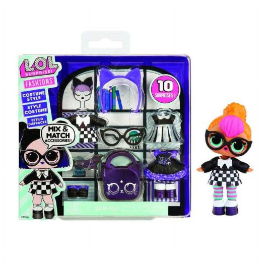 LOL Surprise Fashion Packs Costume Style- 6 Unique Styles (3) Outfits, (2) Pairs of Shoes, (4) Accessories - Mix and Match Styles to Create Tons of New Looks - Girls Gift Age 4+