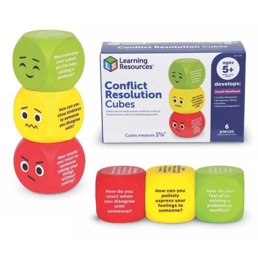 Learning Resources Conflict Resolution Cubes - Conversation Starter Cubes, Ages 5+