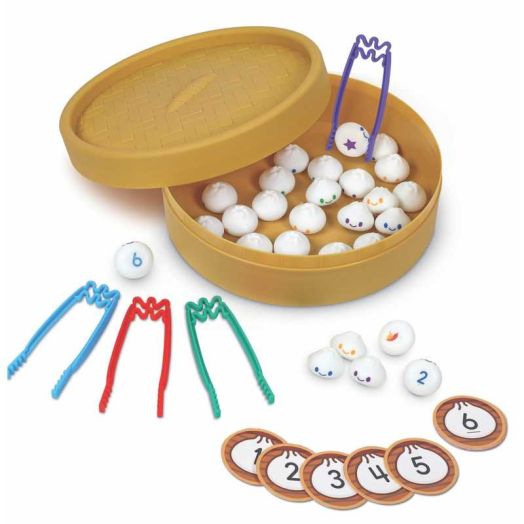 Learning Resources Dumpling Dash! Fine Motor Math Game Kindergarten Board Games, Math Games Ages 5 and Up