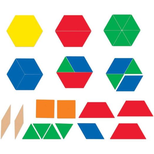Learning Resources Giant Magnetic Pattern Blocks, Math Class Accessories, 47 Piece Set, Ages 4+