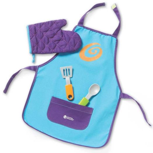 Learning Resources New Sprouts Chef Set - 4 Pieces, Boys and Girls Ages 2+, Food Play Set, Pretend Play For Toddlers