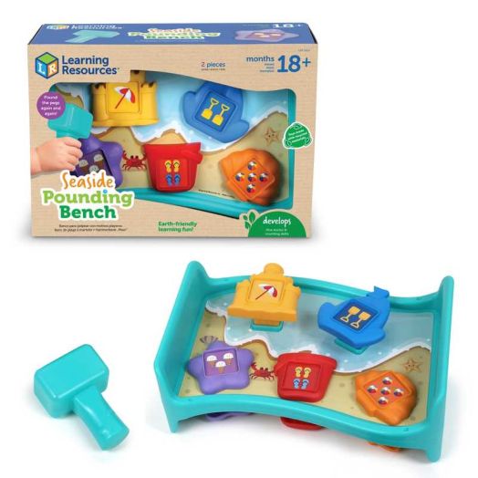 Learning Resources Seaside Pounding Bench Montessori Toys Ages 18 Months and Up