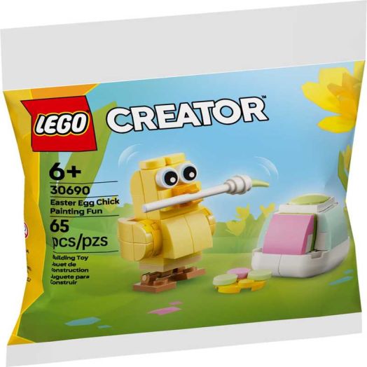 LEGO Creator Easter Egg Chick Painting Fun - Building Kit with Chick and Egg - Great Easter Basket Stuffer - 30690