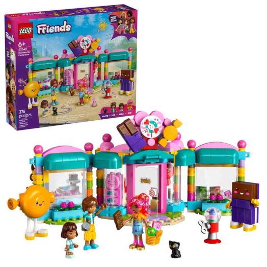 LEGO Friends Heartlake City Candy Store Building Toys - Pretend Play Set for Kids, Girls & Boys, Ages 6+ - W/ 2 Minifigures & Cat Figure - Gift Ideas for Birthday - 42649