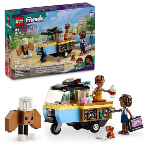 LEGO Friends Mobile Bakery Food Cart Building Toy - Pretend Play Toy Figures & Playsets for Girls & Boys, Ages 6+ Years - W/ Accessories & 2 Mini-Dolls - Gift for Birthdays - 42606