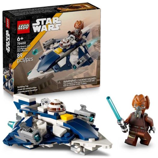 LEGO Star Wars Plo Koon's Jedi Starfighter Microfighter Kids Toy - Building Toy for Pretend Play - Clone Wars Playset and Room Decor for Boys and Girls, Ages 6+ - Birthday Gift Idea - 75400