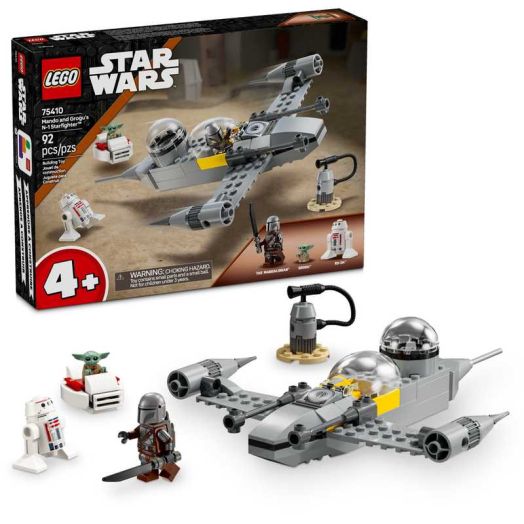 LEGO Star Wars: The Mandalorian Mando and Grogu's N-1 Starfighter Toddler Building Toy - Star Wars Baby Yoda Toy for Kids, Boys & Girls, Ages 4+ - Educational Preschool Toy Gift for Birthdays - 75410