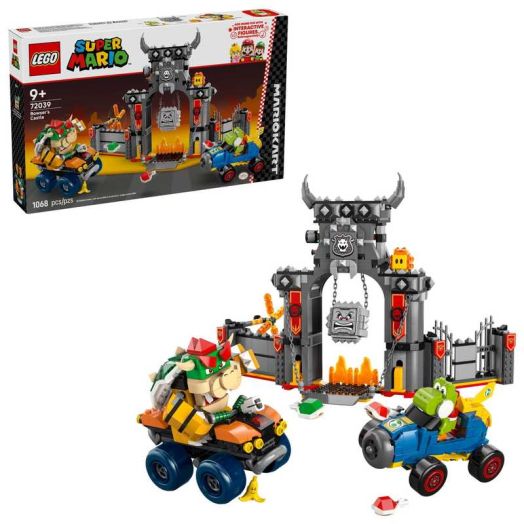 LEGO Super Mario: Mario Kart - Bowser's Castle Building Toy for Kids - Pretend Play Set for Boys & Girls, Ages 9+ - Nintendo Gift Idea for Young Gamers - W/Yoshi & Bowser Toy Figures - 72039