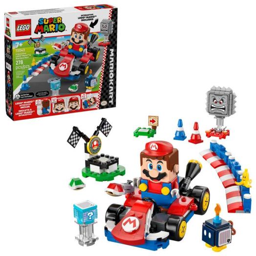 LEGO Super Mario: Mario Kart - Interactive LEGO Mario & Standard Kart Building Toy - Pretend Play Racing Playset for Boys & Girls, Ages 7+ - Kids Birthday Gift Idea - 72043