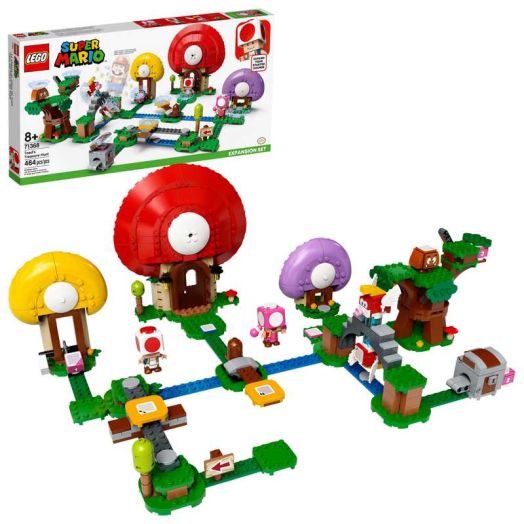 LEGO Super Mario Toad's Treasure Hunt Expansion Set 71368 Toad Building Toy for Kids (464 Pieces)