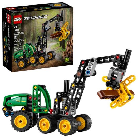 LEGO Technic John Deere 1470H Wheeled Harvester - Building Toy for Boys & Girls, Ages 7+ - Easter Basket Stuffer for Kids - W/ Realistic Suspension & Steering - 42218