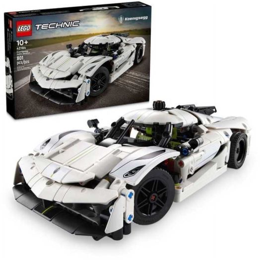 LEGO Technic Koenigsegg Jesko Absolut White Hypercar, Sports Car Building Toy Set for Boys and Girls, Vehicle Racing Car for Kids, Buildable Model Kit, Sports Car Toy, Motor Enthusiasts' Gift, 42184