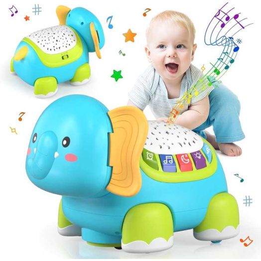 Baby Toys 6 to 12 Months, Baby Crawling Toys Musical Moving Toys for 0-12 Months Old Boys & Girls Gift