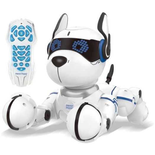 Lexibook Power Puppy - My Smart Dog Robot to train - Programmable robot with remote control, training and gesture control function, dance, music, light effects, rechargeable, toy for children - DOG01