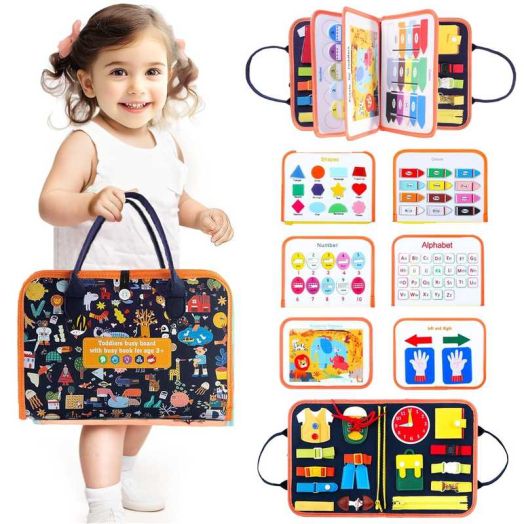 LieGorJi Busy Board for Kids, Montessori Toys for Toddlers, Learning Birthday Gifts for 1-3 3-5 5-8 Year Old
