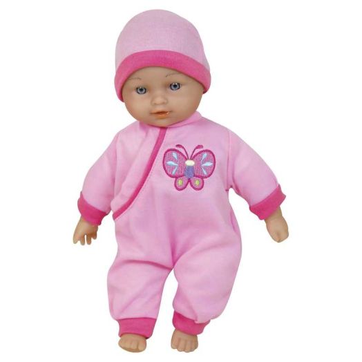 Lissi: 11" Talking Baby Doll - Pink & Butterfly Outfit, Matching Hat, 6 Interactive Sounds, Soft Body, Realistic Roleplay Toy, Kids & Toddlers 2+