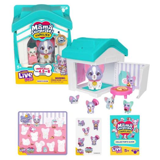 Little Live Pets Mama Surprise Families Playset with Collectible Babies and Mama Pup, over 80 to Collect, Ages 5+