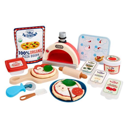 Little Tikes Creative Chefs Pizza Kit with Special Make-It Mix Play Sand, 18+ Accessories, Realistic Pretend Play Chef, Boys, Girls, Ages 3+