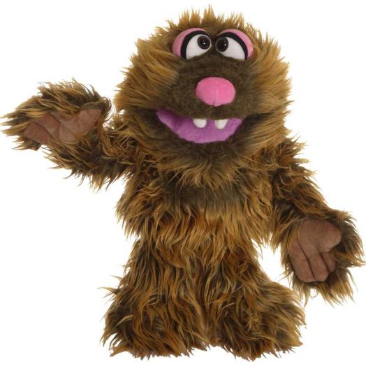 Living Puppets: Fran The Brown Friendly Monster - 12" Plush Hand Puppet, Handmade, Moving Mouth, Soft Companion Character, Play & Develop Toy, Kids 3+