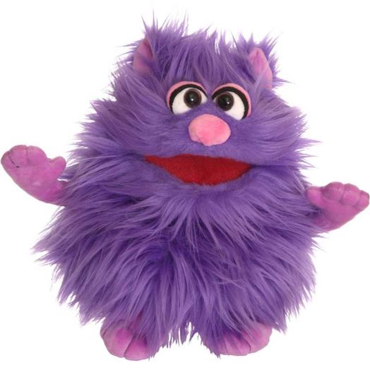 Living Puppets: Mugs The Purple Friendly Monster - 12" Plush Hand Puppet, Handmade Pal, Soft Roleplay Companion, Developmental Toy Character, Kids 3+