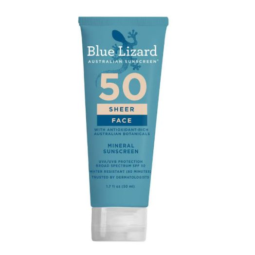 BLUE LIZARD Sheer Face Lotion - SPF 50+, 1.7 Oz