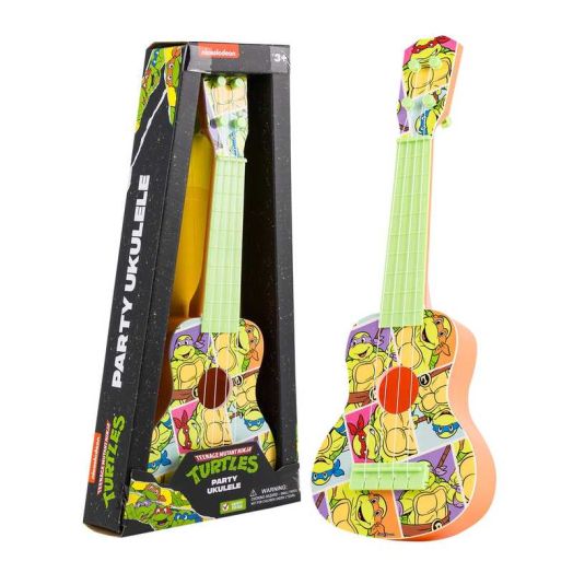 Lollipop TMNT Party Ukulele for Kids - Toddler Guitar Toy for Ages 3-5 - Beginner Instrument for Kids Perfect for Learning, Pretend Play, Parties, and Creative Musical Fun