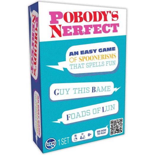 Longshore: Pobody's Nerfect Game - Party Game, 300 Sturdy Cards, 900 Hilarious Spoonerisms, 3 Levels of Play, Kids Ages 8+, 2+ Players, 15 Min