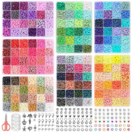 168 Colors Clay Beads Bracelet Making Kit Polymer Heishi Beads Friendship Letter Beads Jewelry Making Kits Preppy Crafts Birthday Gifts for Girls