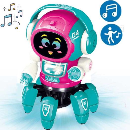 Robot Toy for Kids,Smart Electronic Walking Dancing Robot Toys with Flashing Lights and Music,Toddler Toys for Birthday Christmas for 3+ Boys Girls,Pink