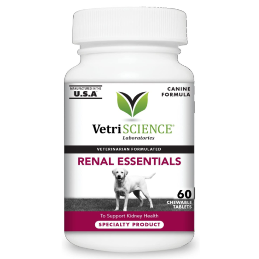 Vetriscience Laboratories - Renal Essentials Kidney Health Support for Dogs, 60 Tablets