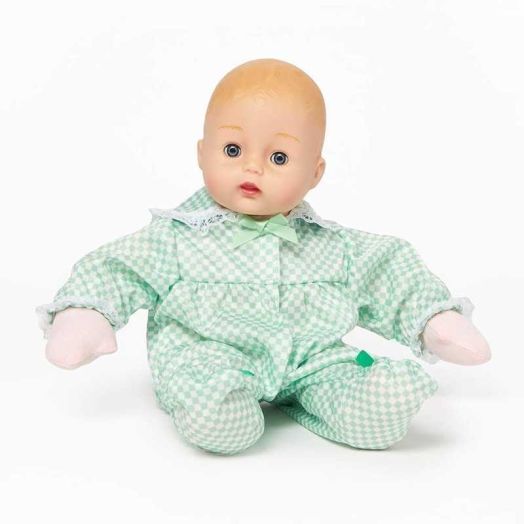 Madame Alexander 12-inch Huggums Baby Doll, Mint Check, Light Skin Tone