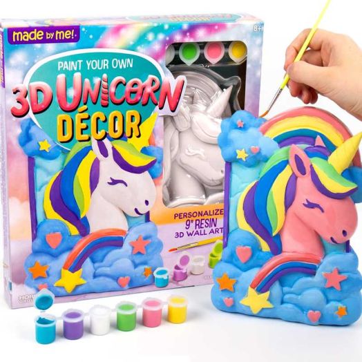 Made by Me Paint Your Own 3D Unicorn Décor, Boys and Girls, Child, Ages 8+